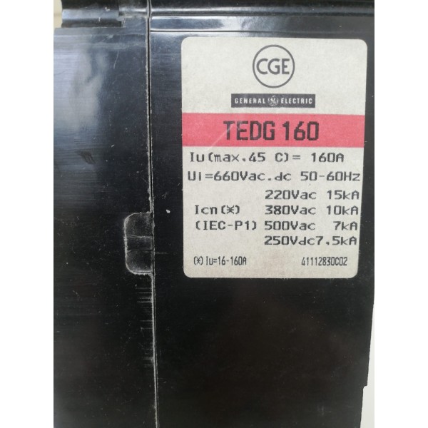 TEDG 160 3P 10KA AUTOMATIC CIRCUIT BREAKER